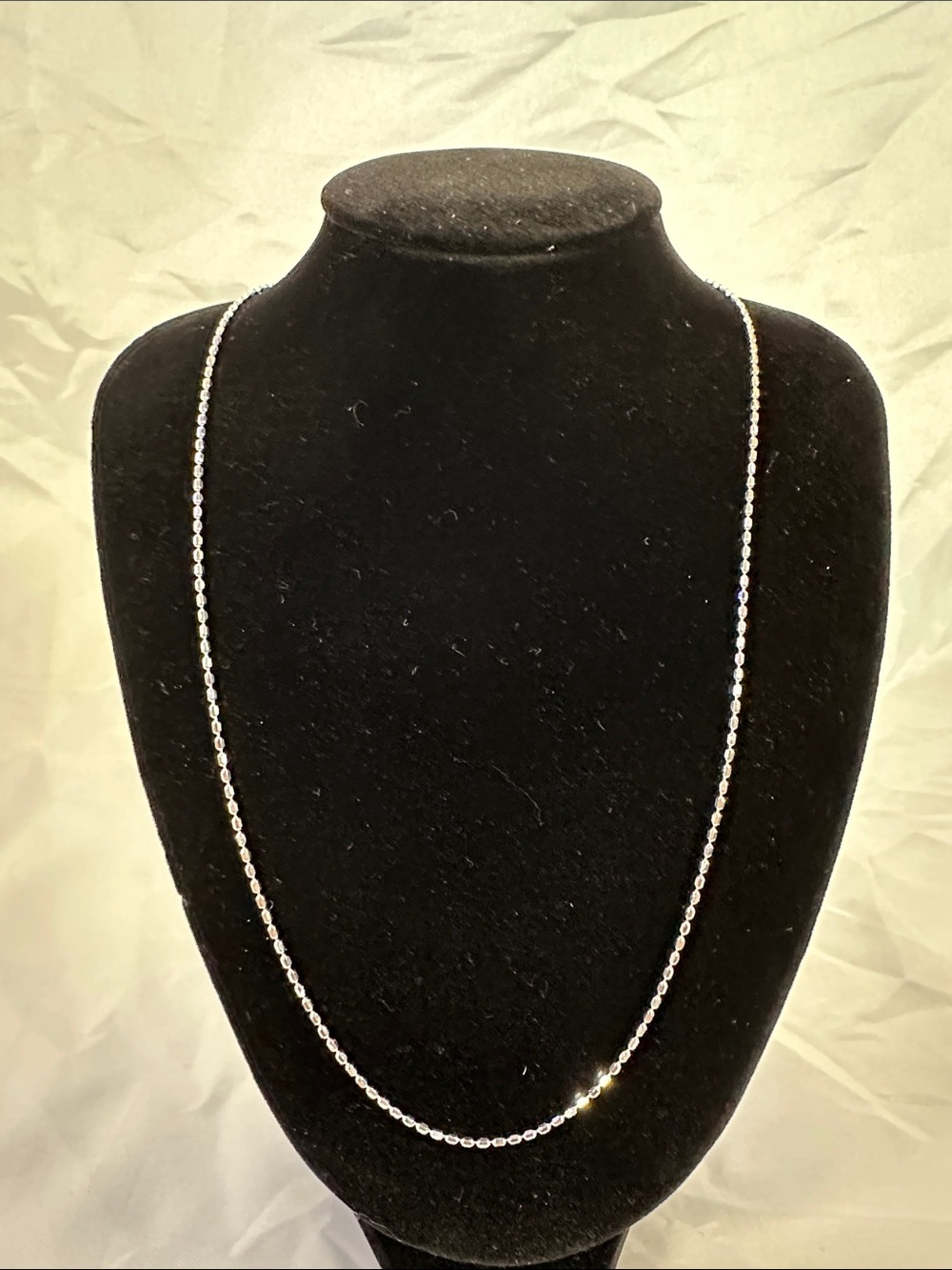 673: Brand New 925 Sterling Silver 24” 1.4mm Adjustable Icy Barrel Necklace